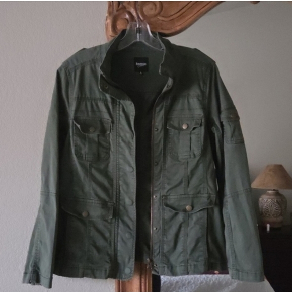 Kensie Dark Moss Utility Jacket - Picture 5 of 5